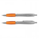 Plastic Promotional Pens - Vistro Silver Barrel Plastic Pen