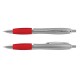 Plastic Promotional Pens - Vistro Silver Barrel Plastic Pen