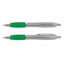 Plastic Promotional Pens - Vistro Silver Barrel Plastic Pen