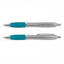 Plastic Promotional Pens - Vistro Silver Barrel Plastic Pen