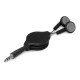 Wired & Bluetooth Headphones - Retractable Earbuds