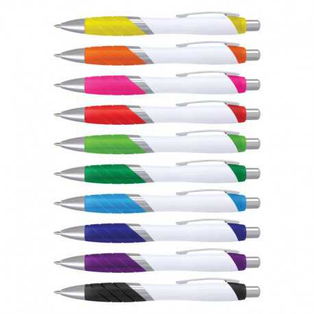 Plastic Promotional Pens - Borg Pen - White Barrel