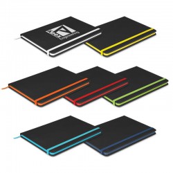 Promotional Journals & Noteboooks - Omega Black Notebook