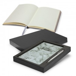 Promotional Journals & Noteboooks - Marble Notebook and Pen Gift Set