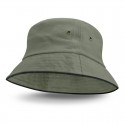Wide Brim Hats - Bondi Bucket Hat - Black Sandwich Trim