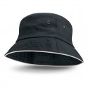 Wide Brim Hats - Bondi Bucket Hat - White Sandwich Trim