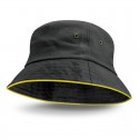 Wide Brim Hats - Bondi Bucket Hat - Coloured Sandwich Trim