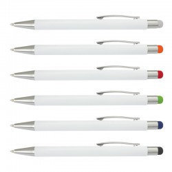 Stylus Pens - Lancer Stylus Pen - White Barrel