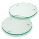 Coasters - Venice Glass Coaster Set of 2 Round - Full Colour