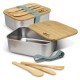 Homeware Products - Stainless Steel Lunch Box with Cutlery