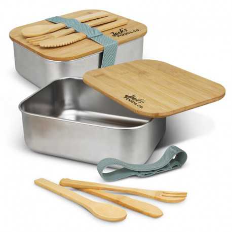 Homeware Products - Stainless Steel Lunch Box with Cutlery