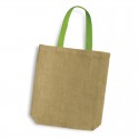 Jute Conference Bags - Thera Jute Tote Bag - Coloured Handles