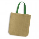 Jute Conference Bags - Thera Jute Tote Bag - Coloured Handles