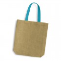 Jute Conference Bags - Thera Jute Tote Bag - Coloured Handles