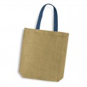 Jute Conference Bags - Thera Jute Tote Bag - Coloured Handles