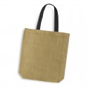 Jute Conference Bags - Thera Jute Tote Bag - Coloured Handles