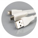 Phone & Tablet Chargers - Bamboo Charging Cable Key Ring - Rectangle