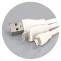Phone & Tablet Chargers - Bamboo Charging Cable Key Ring - Round