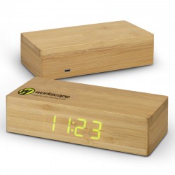 Phone & Tablet Chargers - Bamboo Wireless Charging Clock