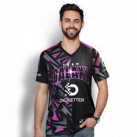 Sublimated teamwear - Custom Mens Sports V-Neck T- Shirt