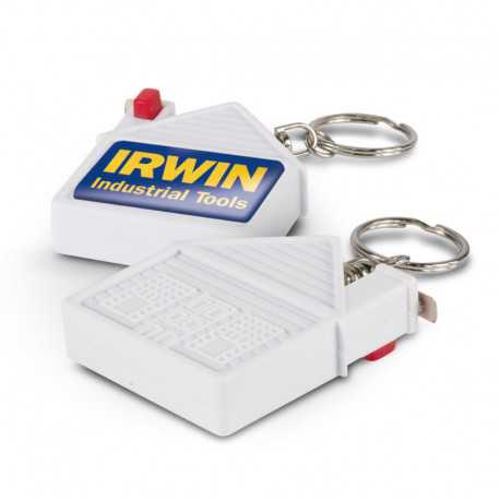 Printed Keyrings - House Tape Measure Key Ring