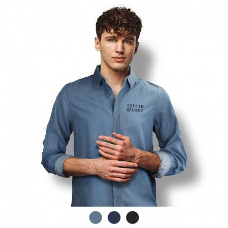 Men's Corporate Shirts - TRENDSWEAR Chester Mens Denim Shirt