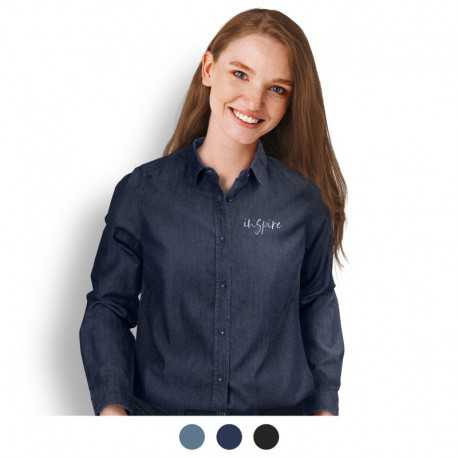 Ladies Corporate Shirts - TRENDSWEAR Chester Womens Denim Shirt