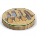 Cheese Sets - Glass & Bamboo Cheese Board