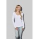 Ladies Promotional T Shirts - Stedman Womens Claire V-neck Long Sleeve T-Shirt