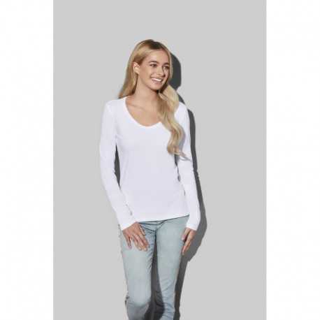 Stedman Womens Claire V-neck Long Sleeve T-Shirt