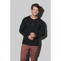 Men's Promotional T Shirts - Stedman Mens Shawn Henley Long Sleeve T-Shirt