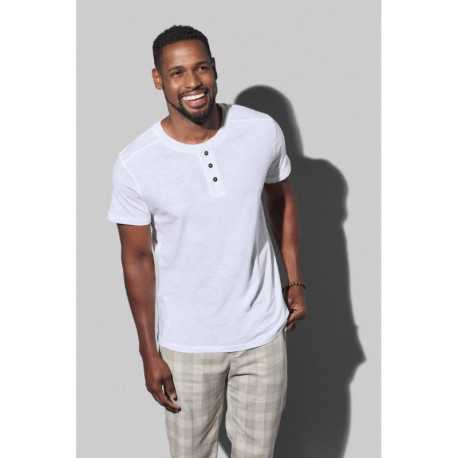 Men's Promotional T Shirts - Stedman Mens Shawn Henley T-shirt