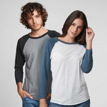 Men's Promotional T Shirts - Next Level Unisex Tri-Blend 3/4 Raglan T-Shirt