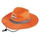 Wide Brim Hats - Hi Vis Reflector Safety Brim Hat