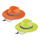 Wide Brim Hats - Hi Vis Reflector Safety Brim Hat
