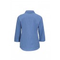 Ladies Corporate Shirts - Ladies Micro Check 3/4 Sleeve Shirt