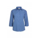 Ladies Corporate Shirts - Ladies Micro Check 3/4 Sleeve Shirt