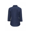 Ladies Corporate Shirts - Ladies Micro Check 3/4 Sleeve Shirt