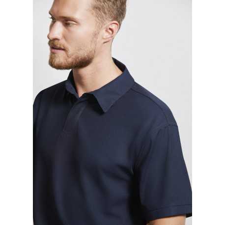 Mens Micro Waffle Polo Shirt