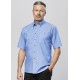 Mens Wrinkle Free Chambray Short Sleeve Shirt