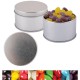 Promotional Jelly Beans - Corporate Colour Mini Jelly Beans in Silver Round Tin