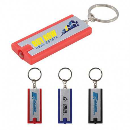 Torch Keyrings - Rectangular Flashlight Keytag
