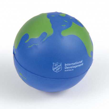 Stress Balls - 2 Colour World Globe Stress Reliever