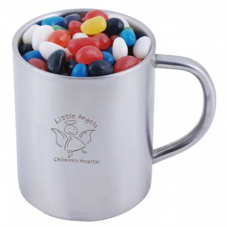 Promotional Chocolates - Assorted Colour Mini Jelly Beans in Java Mug