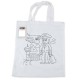 Tote & Calico Bags - Colouring Short Handle Cotton Bag & Crayons