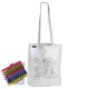 Tote & Calico Bags - Colouring Long Handle Cotton Bag & Crayons