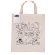 Cotton & Calico Tote Bags - Colouring Short Handle Calico Bag & Crayons