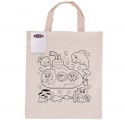 Cotton & Calico Tote Bags - Colouring Short Handle Calico Bag & Crayons