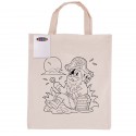 Cotton & Calico Tote Bags - Colouring Short Handle Calico Bag & Crayons