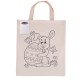 Cotton & Calico Tote Bags - Colouring Short Handle Calico Bag & Crayons